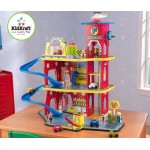 Garaj etajat 4 nivele - Deluxe Garage Play Set Kidkraft set de joaca din lemn pentru copii